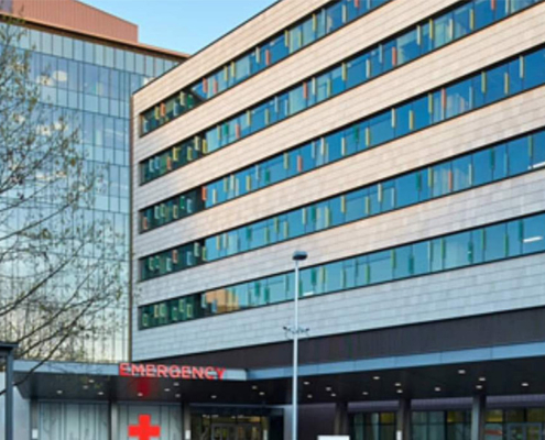 0003_Vertical Slate Cladding On Hospital In Seattle In The USA