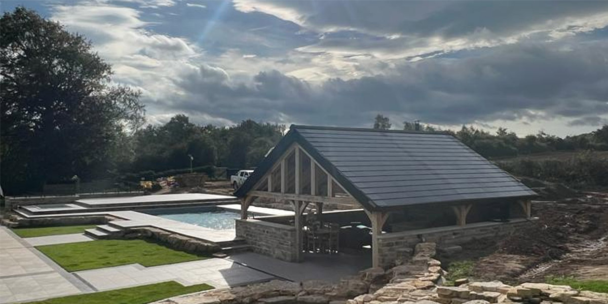 0009_Solar Tiles On BBQ Hut In Worksop