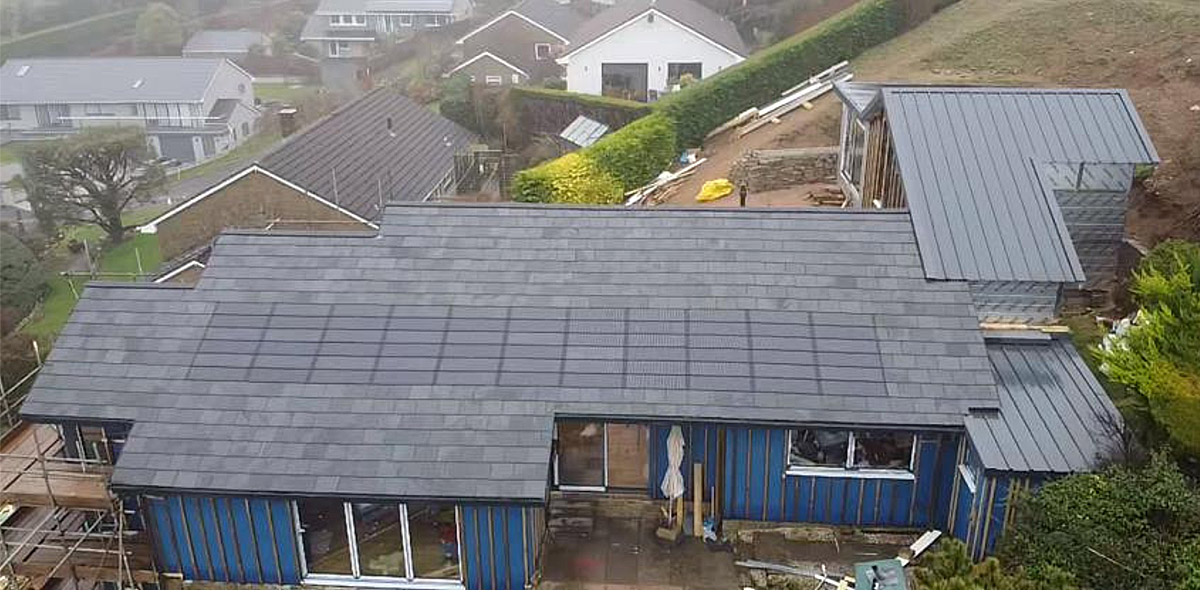0010_Solar Tiles Installed On This Roof With The Nulok System Along With Natural Slate