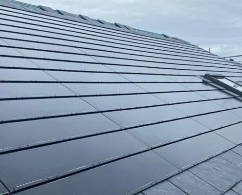 0011_Solar Tiles Installed On New Roof With Velux Roof Window