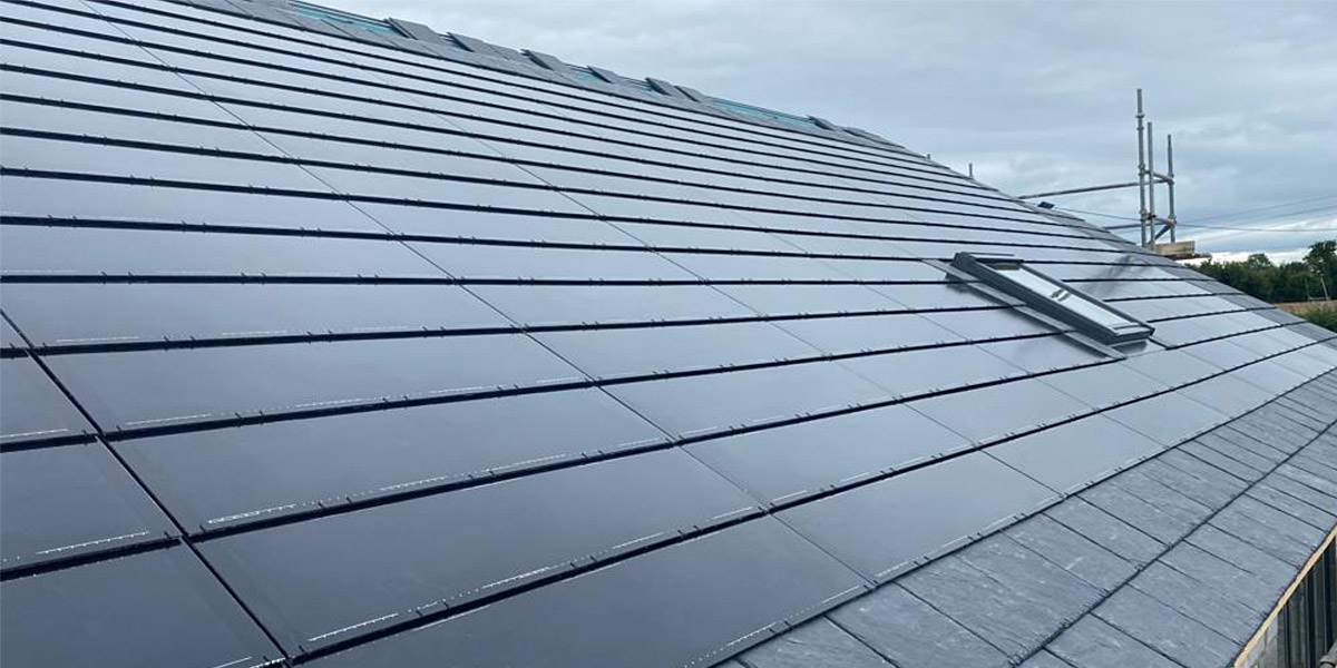 0011_Solar Tiles Installed On New Roof With Velux Roof Window