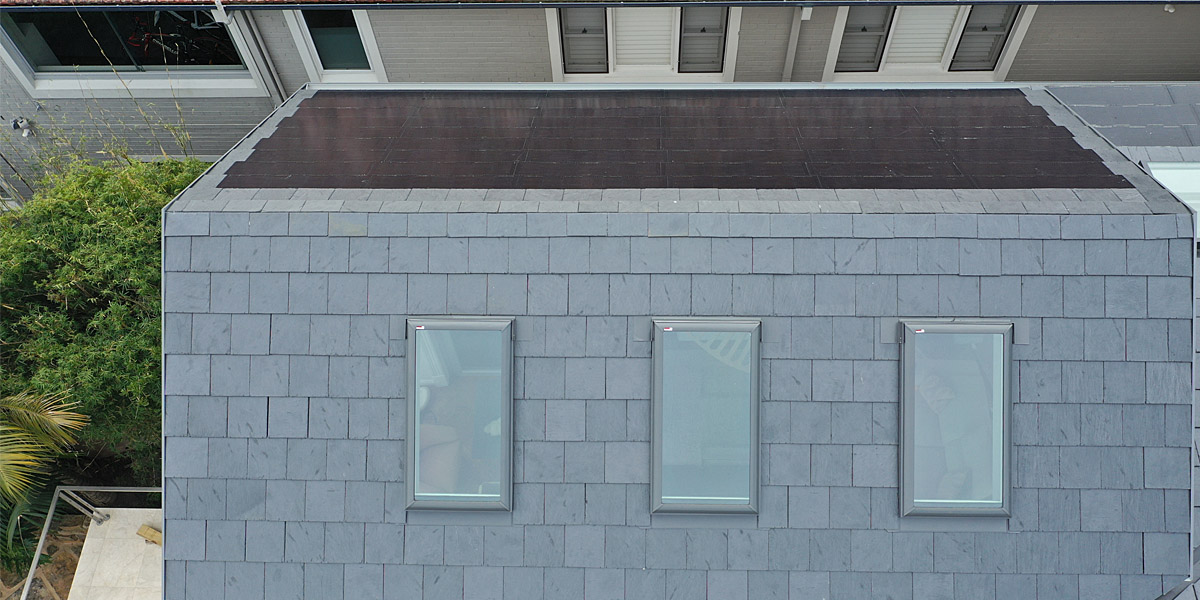 0012_Solar Tiles Installed On New Roof With Spanish Slate