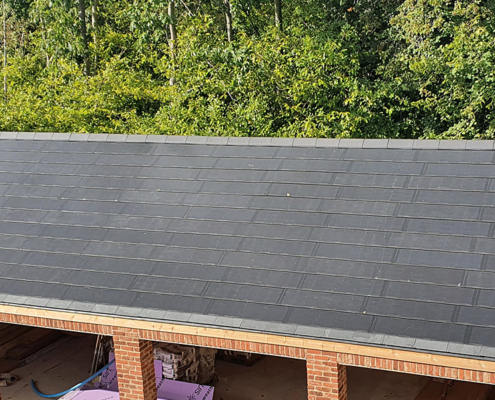 0013_Solar Tiles Installed On Garage In England