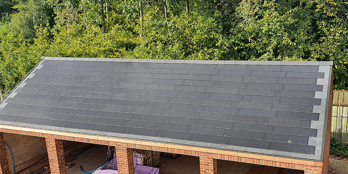 0013_Solar Tiles Installed On Garage In England