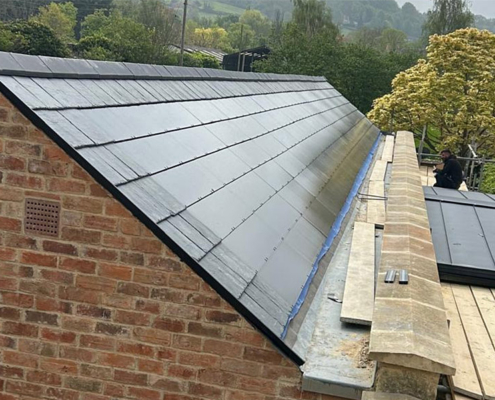 0018_Pool House Solar Tile Installation In Gloucestershire