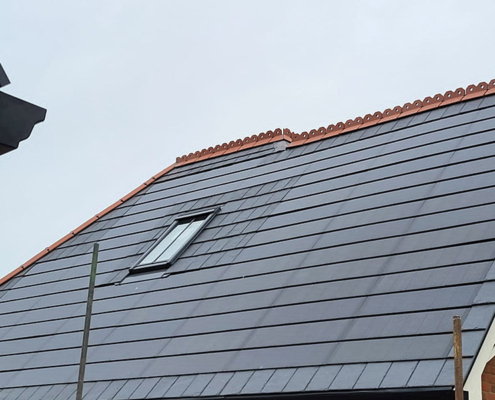 0020_Nulok Solar Tiles Installed With Spanish Slate On This Development In A Conservation Area