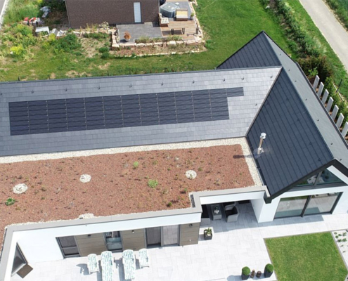 0025_Nulok Slate & Solar Tile Roofing Solution Installed On New Build In Germany