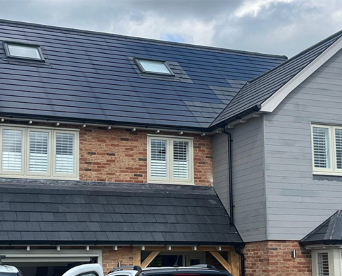 0032_New Slate & Solar Tile Roof In Ireland