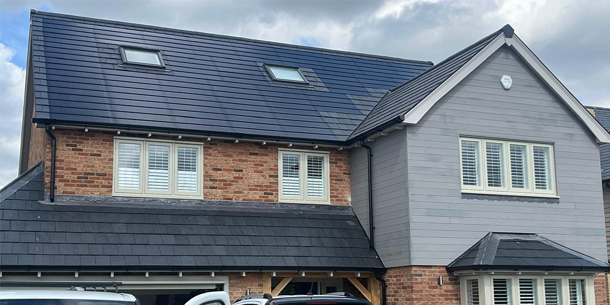 0032_New Slate & Solar Tile Roof In Ireland