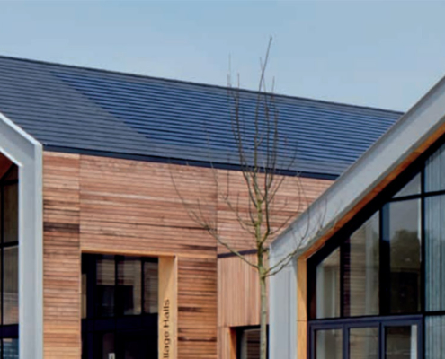 0033_New School With Solar Tiles Installed On Roof