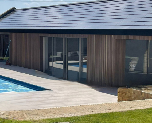 0034_New Pool House Has Nulok Solar Tiles Installed. This Project Is In England