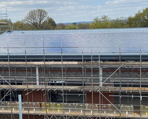 0051_Front View Of Solar Tile Installation On Commercial Property In Horley