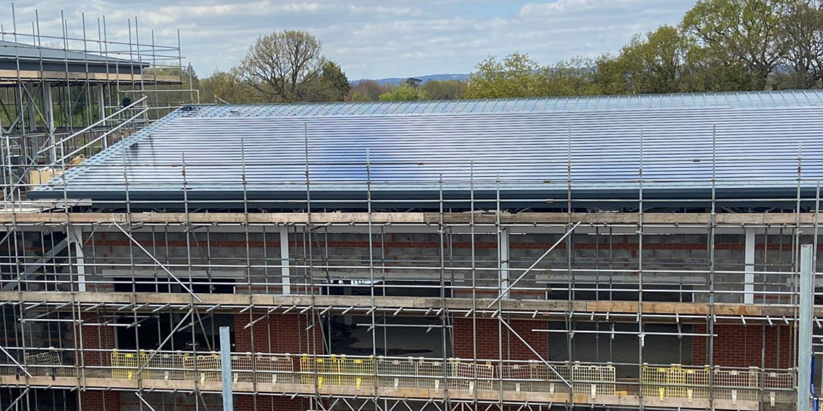 0051_Front View Of Solar Tile Installation On Commercial Property In Horley