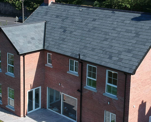 0072_Back Of New Build Development With Brazilian Slate In Belfast